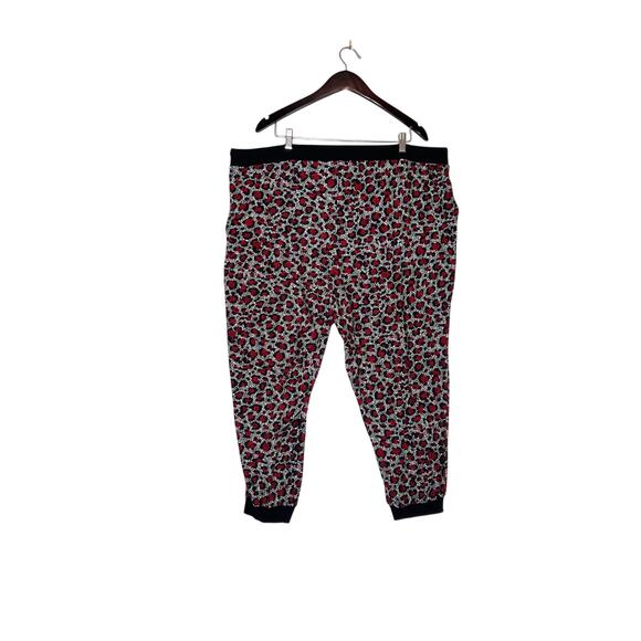 Torrid Sleep pants black/red animal print jogger pockets pull-on draw string - Picture 2 of 9
